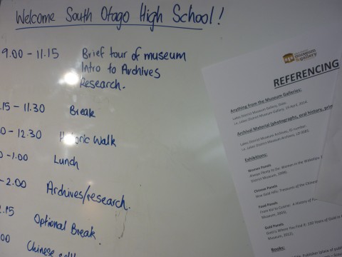 South Otago High School Seek Historical Knowledge