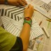 Remarkable Art!Students coloured in their dazzle patterns when they were finished sketching. We used black and white crayons and colouring pencils.